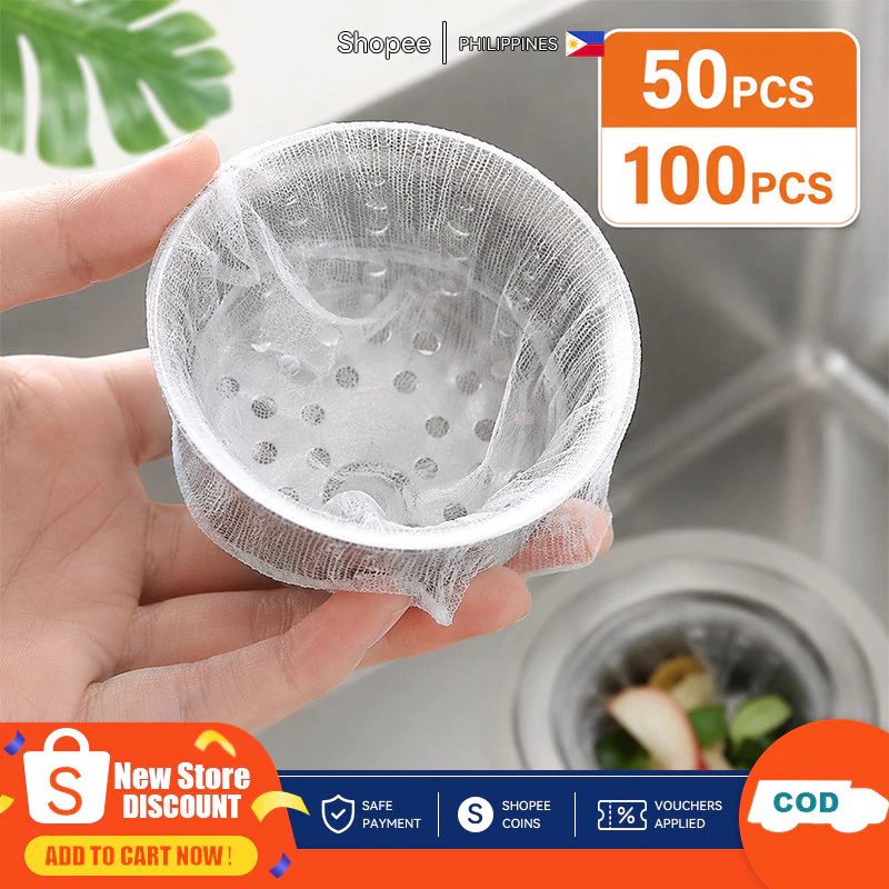 Disposable sink strainer mesh bags for kitchen drain